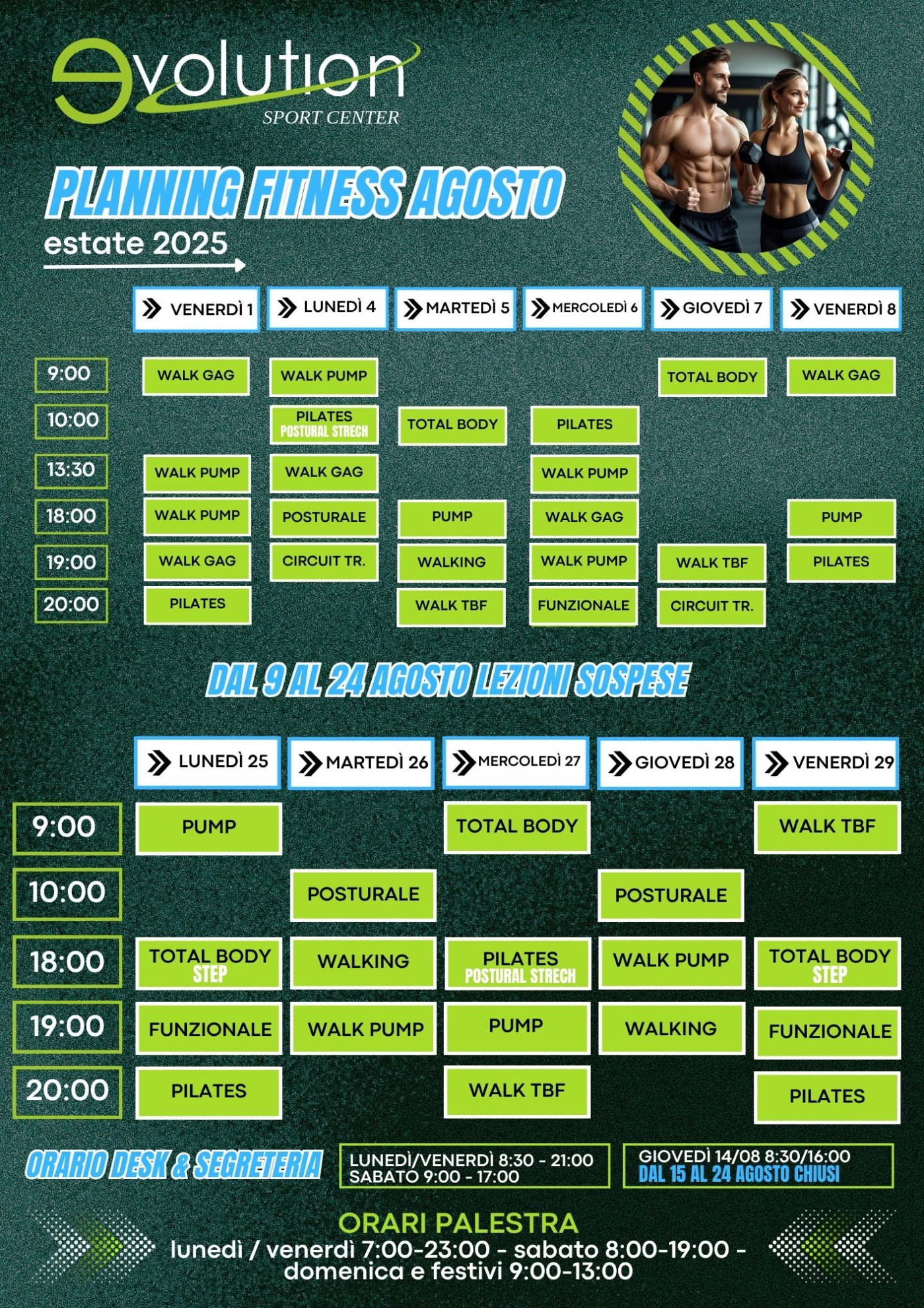 PLANNING FITNESS AGOSTO 2025
